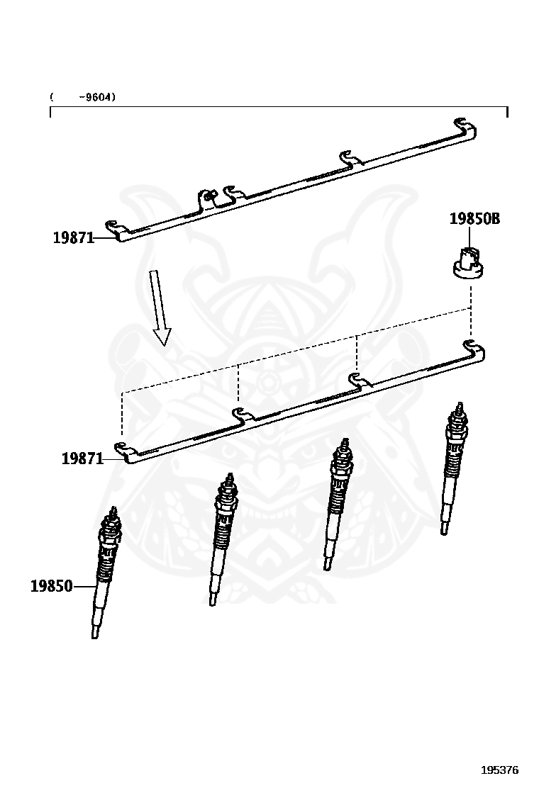 Toyota - Grommet, Screw (for Glow Plug)